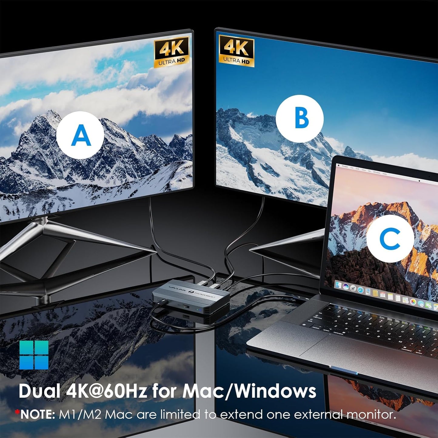 Thunderbolt 4 Dock Dual 4K Display with 90W PD Charging