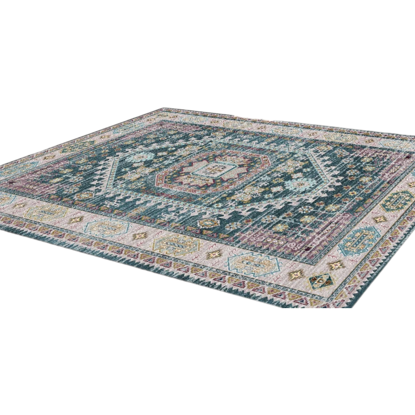 Soft Comfortable Flannel Rug Large Vibrant Bohemian Living Room Accent
