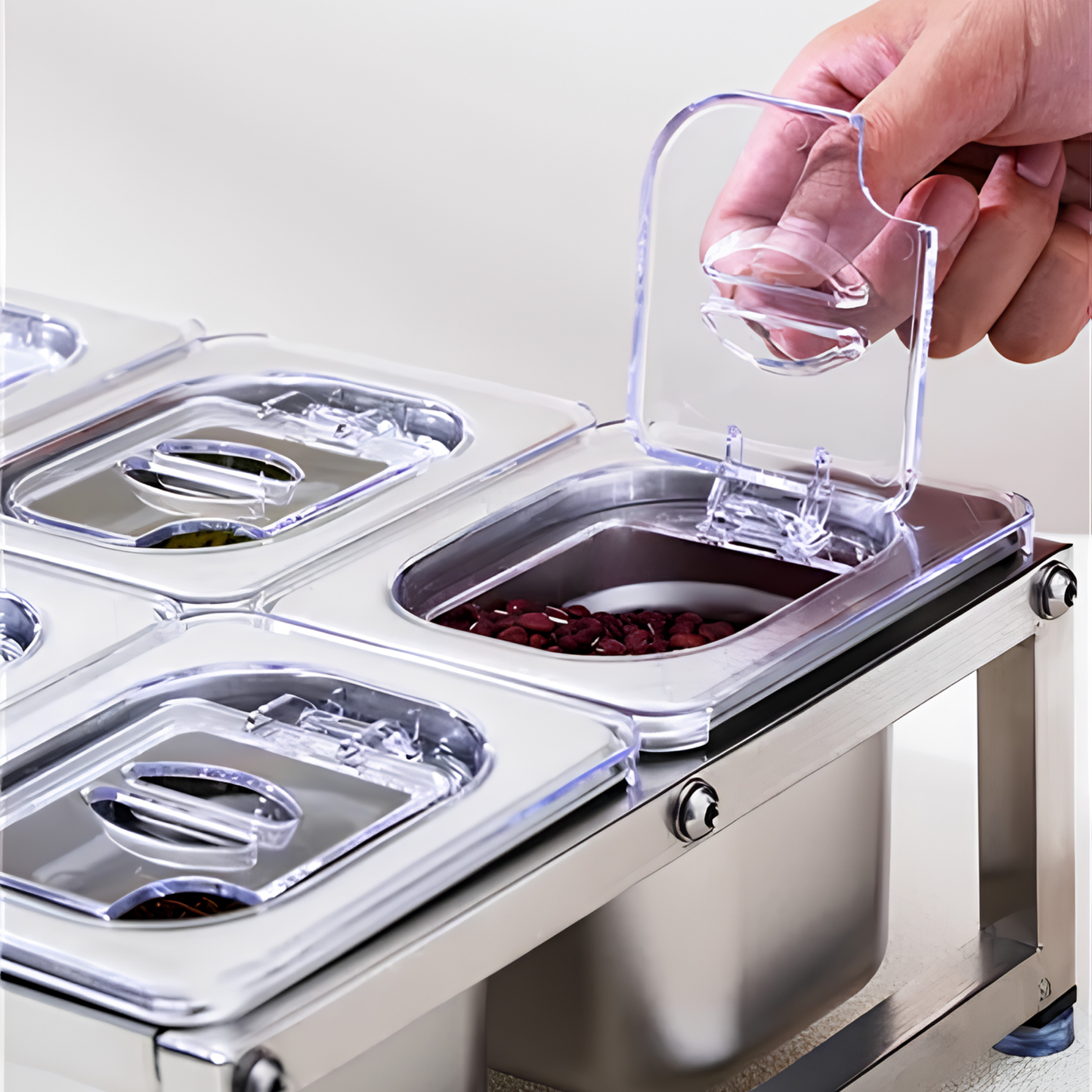 9 Piece Transparent GN Pans Buffet Storage Container Set