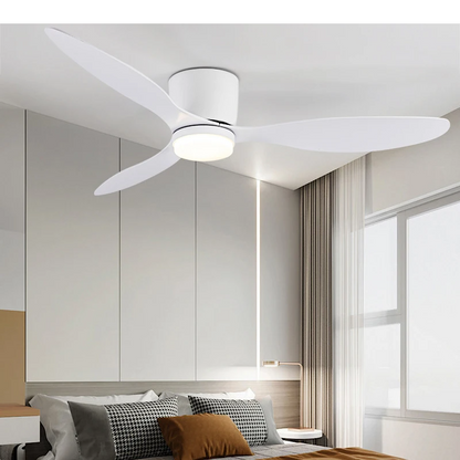 Low Profile Smart Ceiling Fan Light with Remote Nordic Style