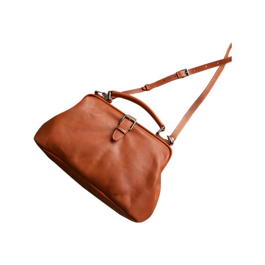 Large Capacity Vintage Leather Tote in Brown