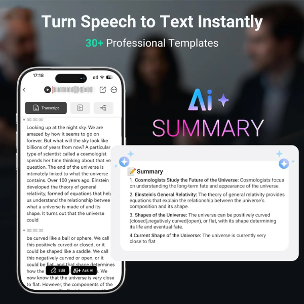 64GB AI Voice Recorder with Call Recording & AI Summary