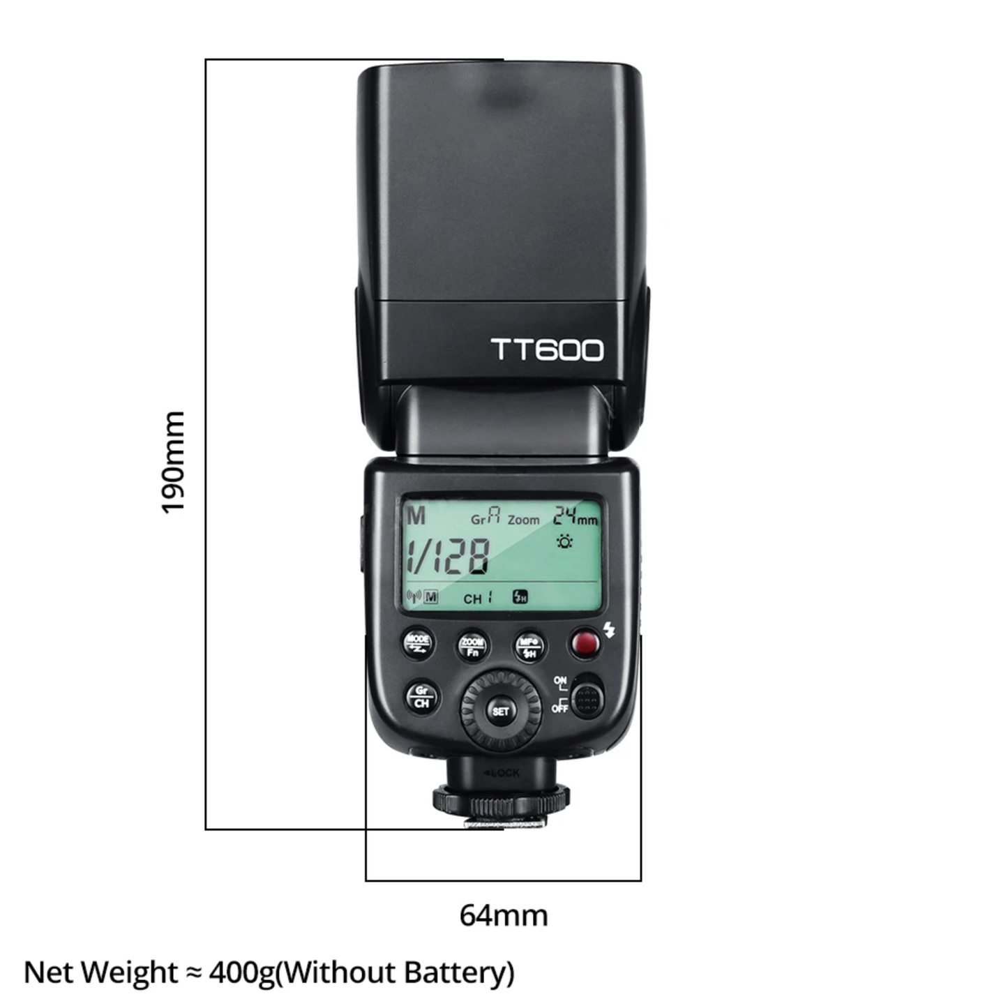 Fujifilm TT600 GN60 Wireless Camera Flash Speedlite