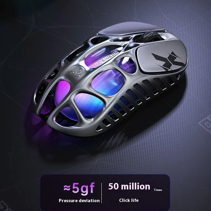 Wireless Gaming Mouse with RGB Lighting and Tri Mode Control