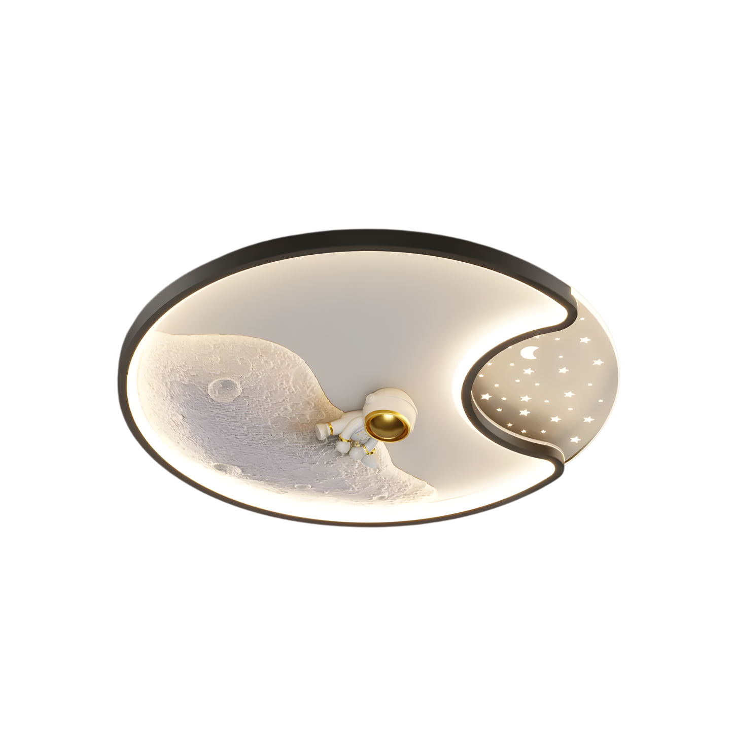 40cm Modern Astronaut LED Ceiling Light Black