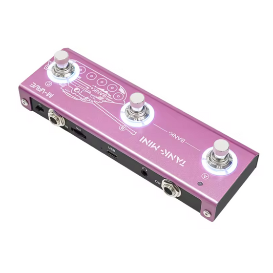 Mini Bass Effects Processor with Rechargeable Battery and Presets