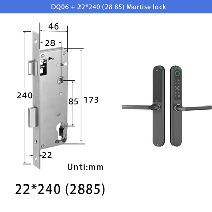 Fingerprint and App Smart Lock for Sliding Doors