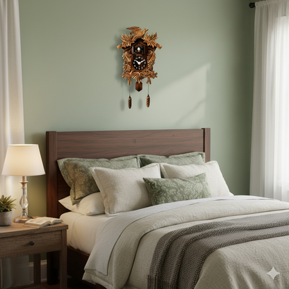 Modern Cuckoo Wall Clock with Bird Sound and Alarm