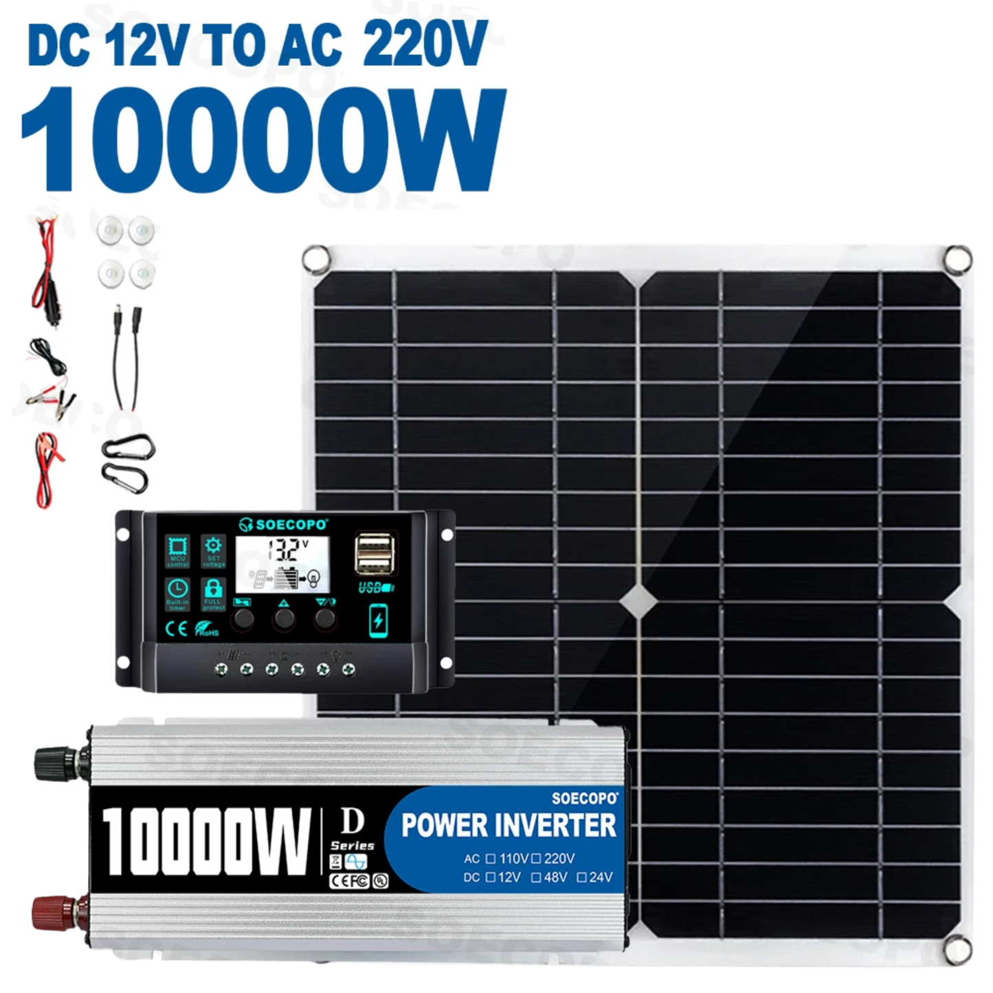 10kW Inverter with 100A Controller Support