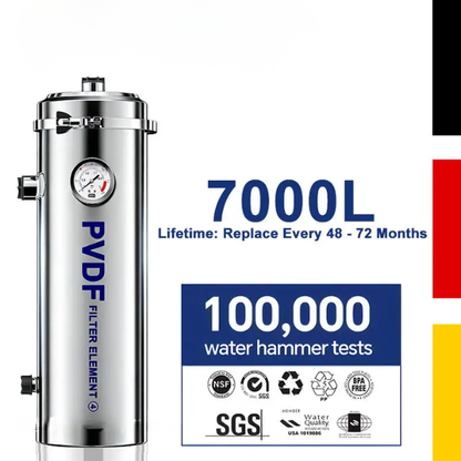 7000L Whole House Stainless Steel Water Filter System