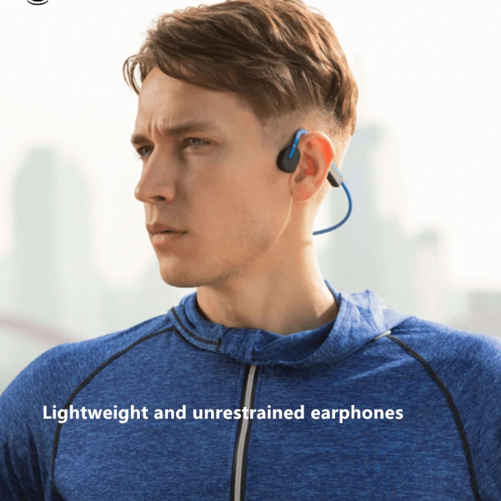 Open-Ear Sports Bluetooth Headphones with Mic Blue