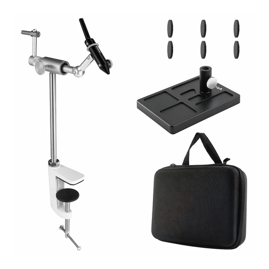 Portable Stainless Steel Fly Tying Vise Clamp Base Set