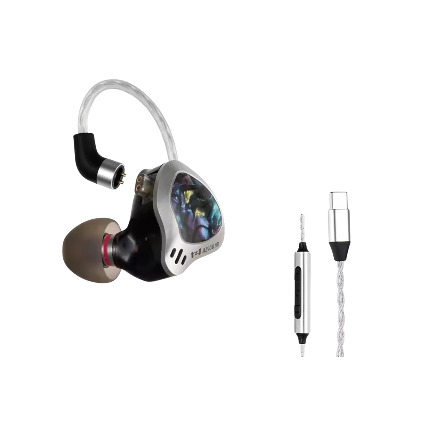 USB-C IEM Earphones With Mic Detachable Cable