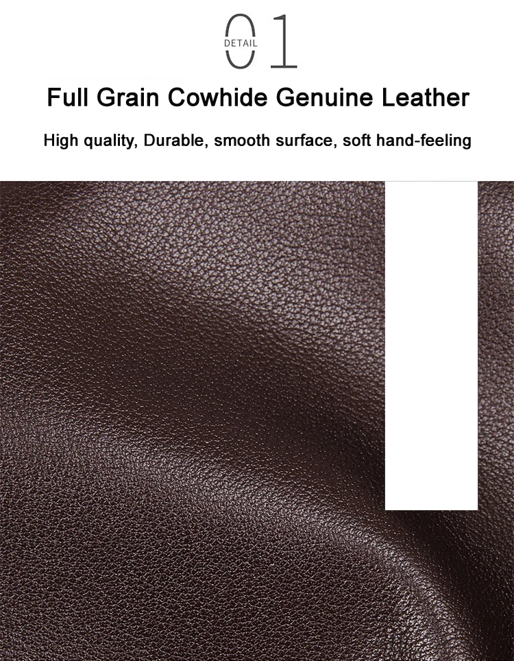 Premium Leather 15.6" Laptop Business Briefcase Coffee