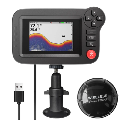 Waterproof Fishfinder Echo Sounder with LCD Display 200M