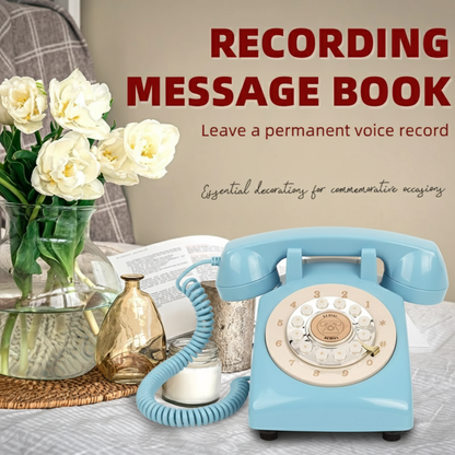 Classic Blue Wedding Phone Recorder for Guest Messages