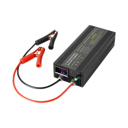 Adjustable 0 to 15V 60A Lithium Battery Charger with Clip
