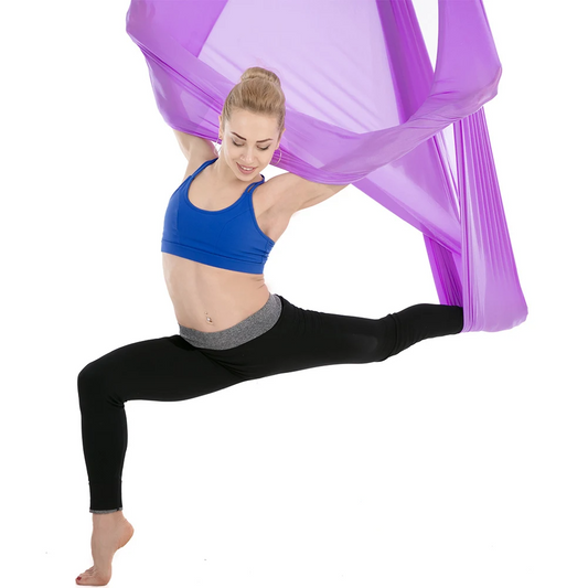 Anti-Gravity Yoga Swing Purple 7×2.8m Fitness Belt