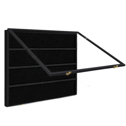 Black Large Sports Card Display Case UV Acrylic Front