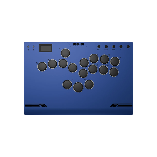 Aluminium Leverless Hitbox Controller for PC and PS5 Blue