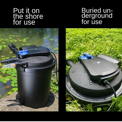 Outdoor Fish Pond Filter Kit 1500L with Built-in UV