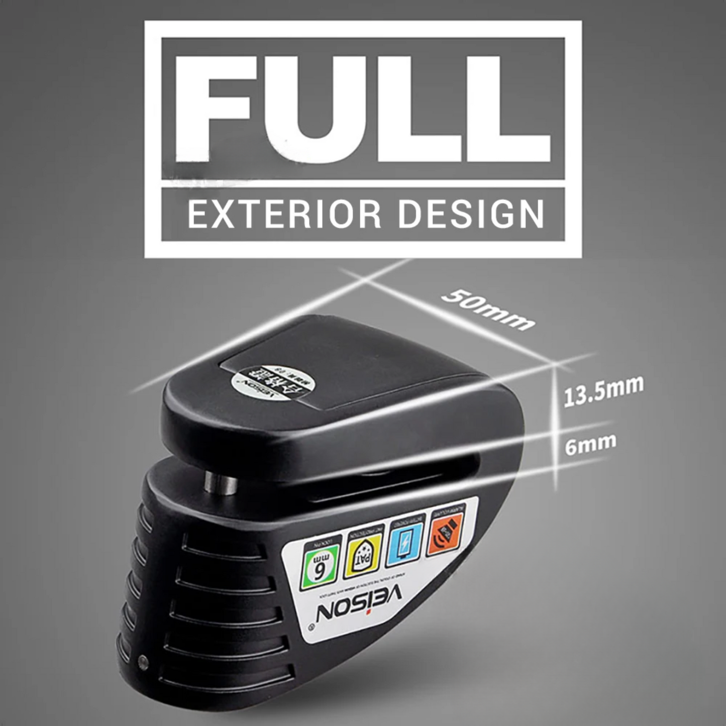 Portable Disc Lock with Smart Alarm for Bike and Scooter