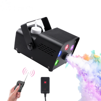 4 Piece Fog Machine Set with Colourful LED Stage Lighting
