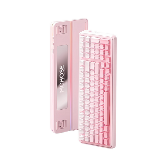 Bluetooth Mechanical Keyboard with Numberpad Pink