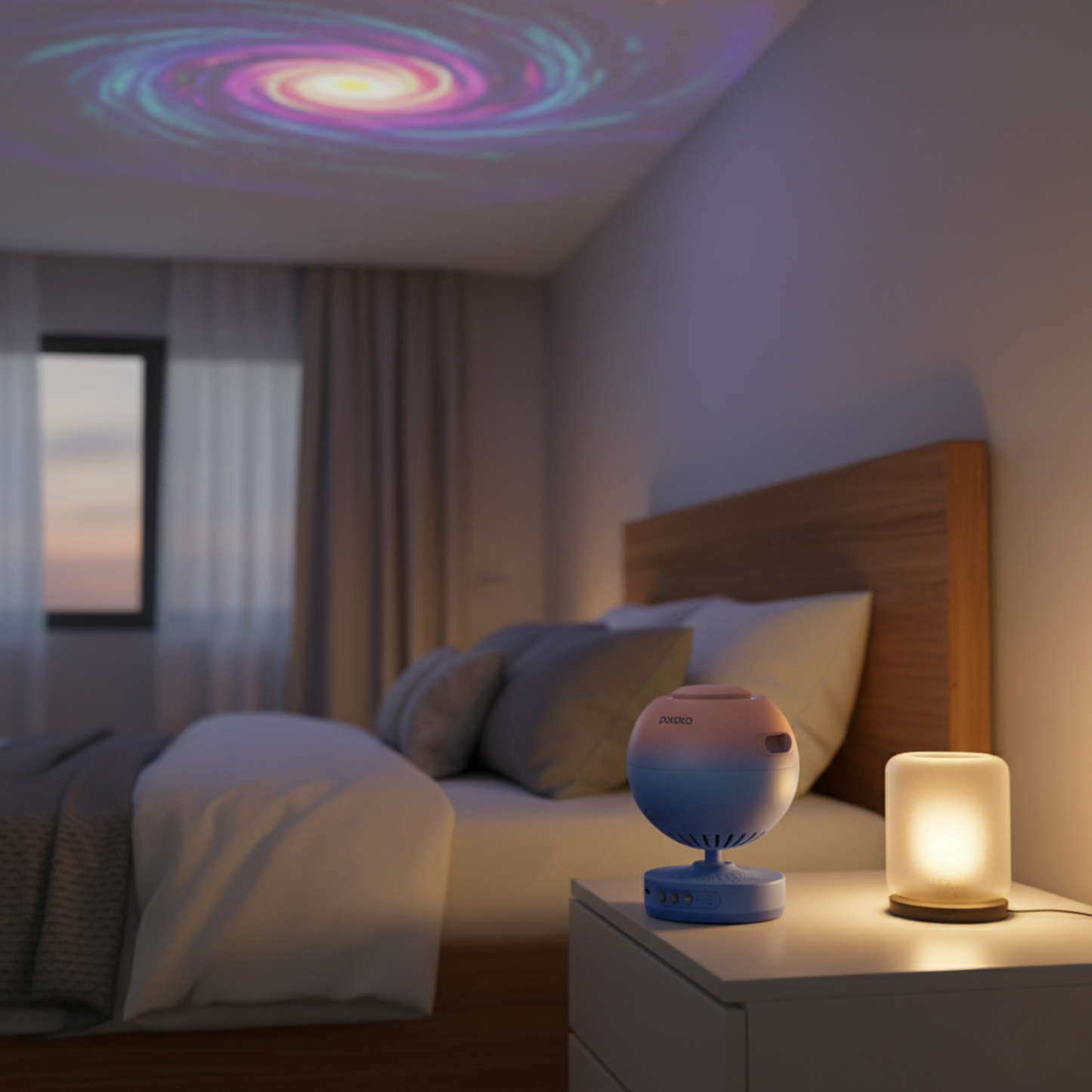 Blue Pink Galaxy Light Projector for Calming Sleep Atmosphere