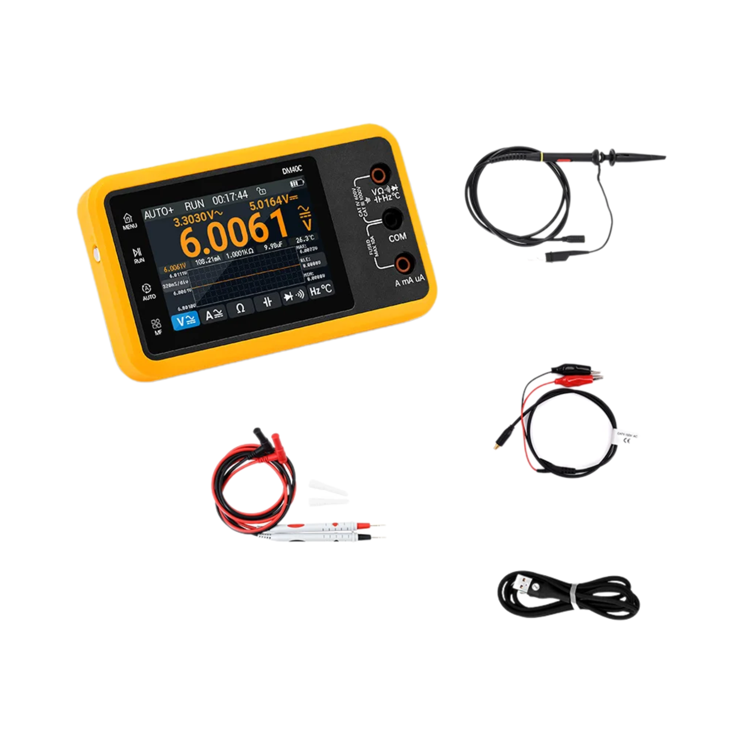 3-in-1 Digital Multimeter Oscilloscope Signal Generator Set