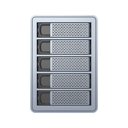 5-Bay RAID External HDD SSD Enclosure 80TB Storage
