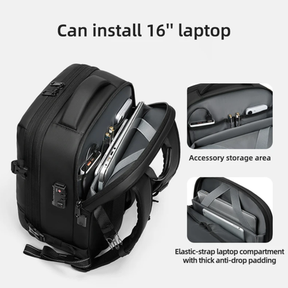 Portable Travel Laptop Backpack 16 Inch with Pump