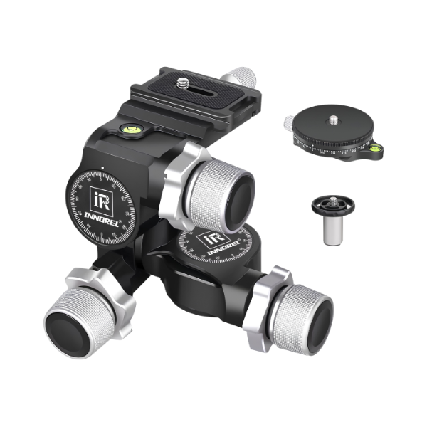 CNC Geared Tripod Head with Arca Quick Release Plate