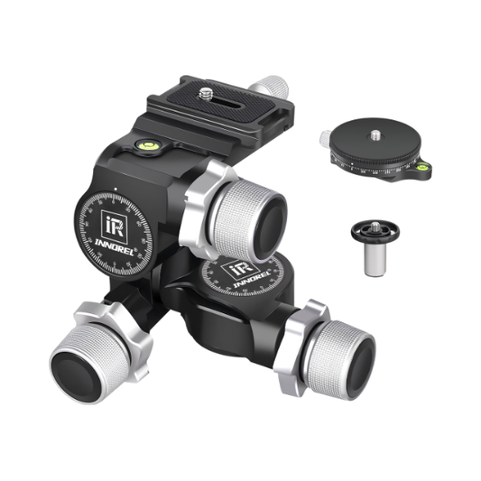 CNC Geared Tripod Head with Arca Quick Release Plate