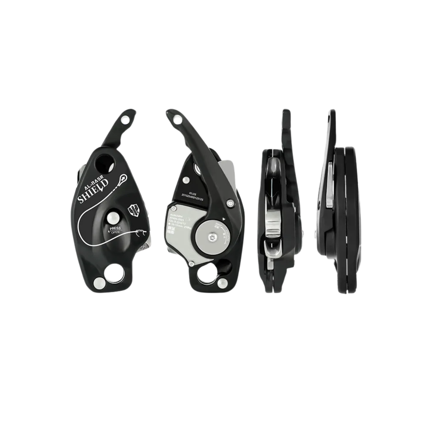 Self-Braking Climbing Descender for Rope Safety