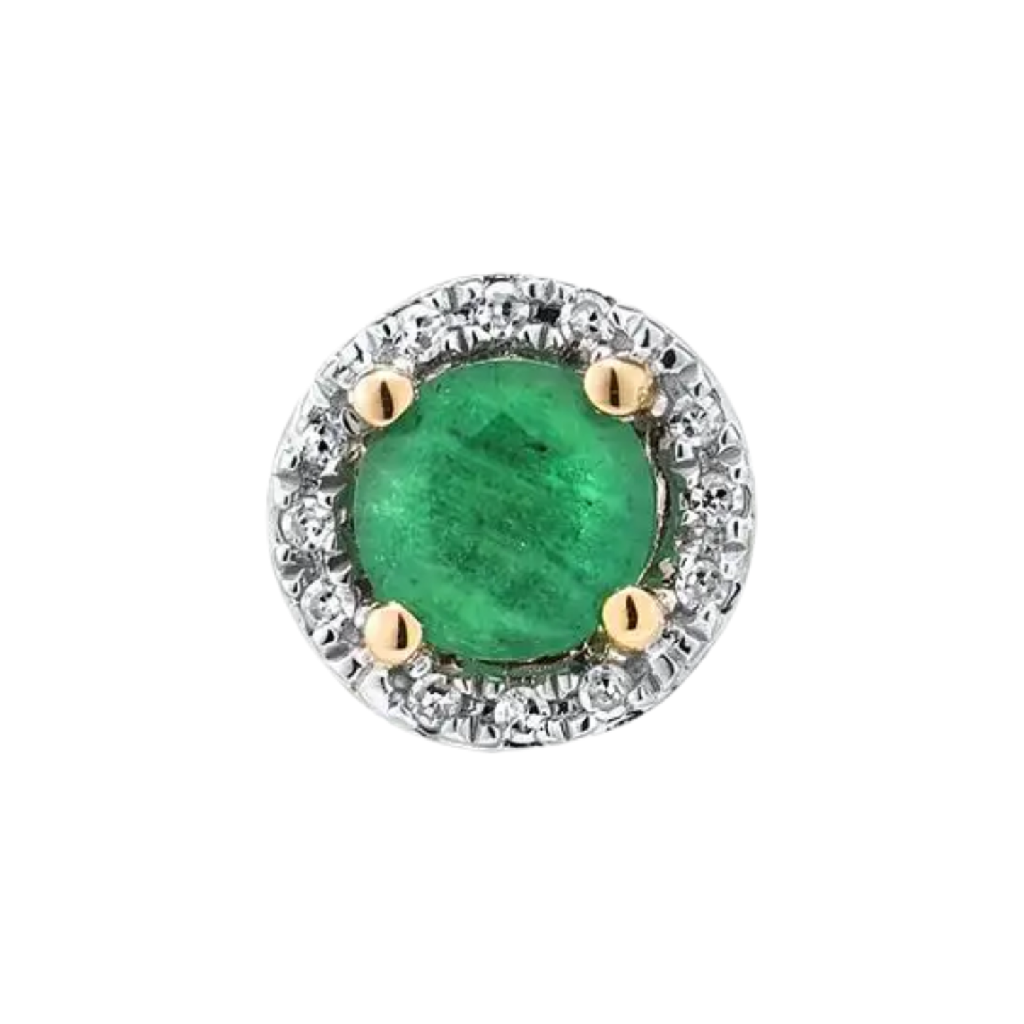 14K Gold Emerald Butterfly Stud Earrings for Women
