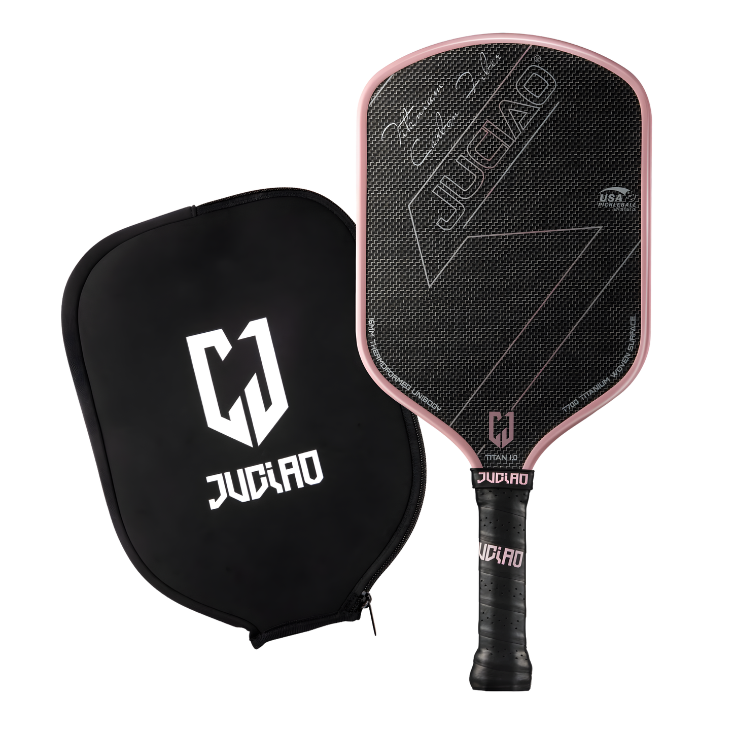 USAPA Approved Titanium Pickleball Pink for Spin & Control
