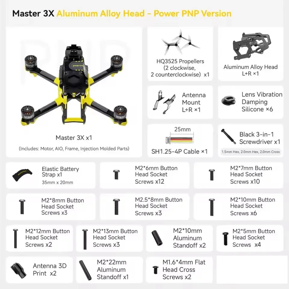 PNP FPV Drone with Aluminum Head Ready to Fly HD