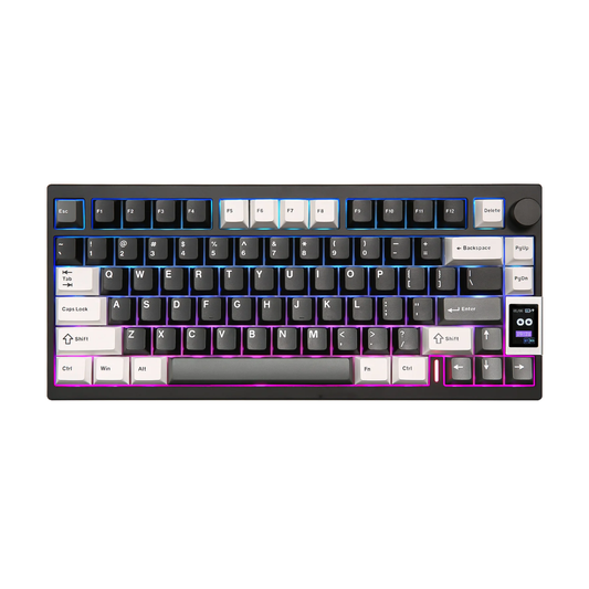 Aluminium Hot-Swap Gaming Keyboard Black LCD Display