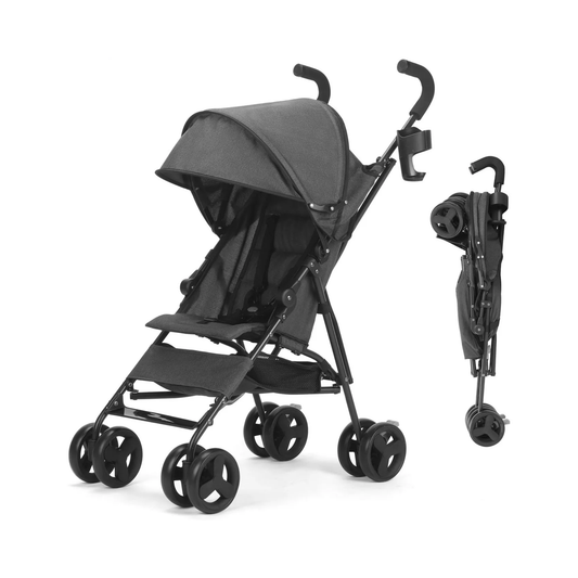 Compact Folding Baby Stroller Lightweight Travel Pushchair Grey