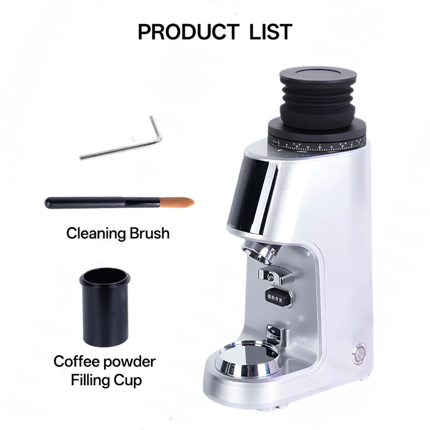 Precision 100-Step Flat Burr Coffee Grinder Silver 4.0 Plus