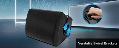 5.25” 2-Pack Outdoor Speakers 300W White Weatherproof