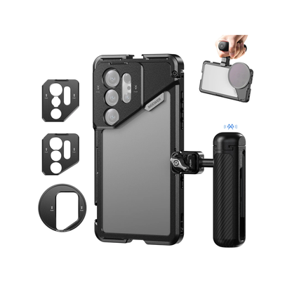Phone Cage Video Rig with 67mm Filter Mount for S25 Ultra