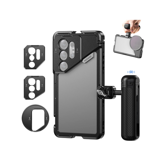 Phone Cage Video Rig with 67mm Filter Mount for S25 Ultra