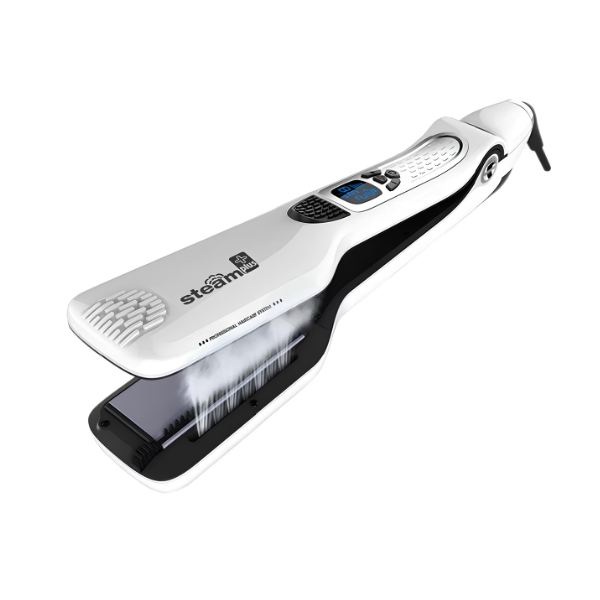 Electric Steam Hair Straightener Ceramic Wide Plates LCD Display