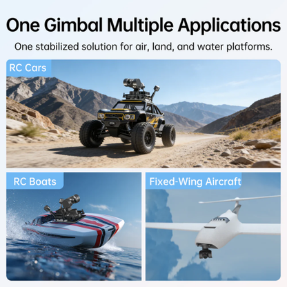 Lightweight FPV Gimbal Head Tracker 19mm Camera Mount