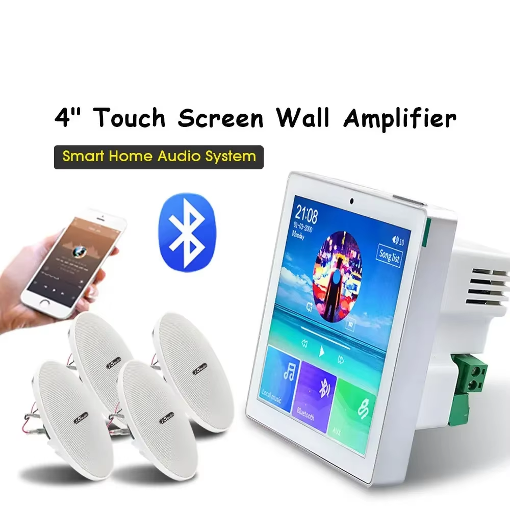 Bluetooth Wall Amplifier with 4.5-Inch Stereo Speakers