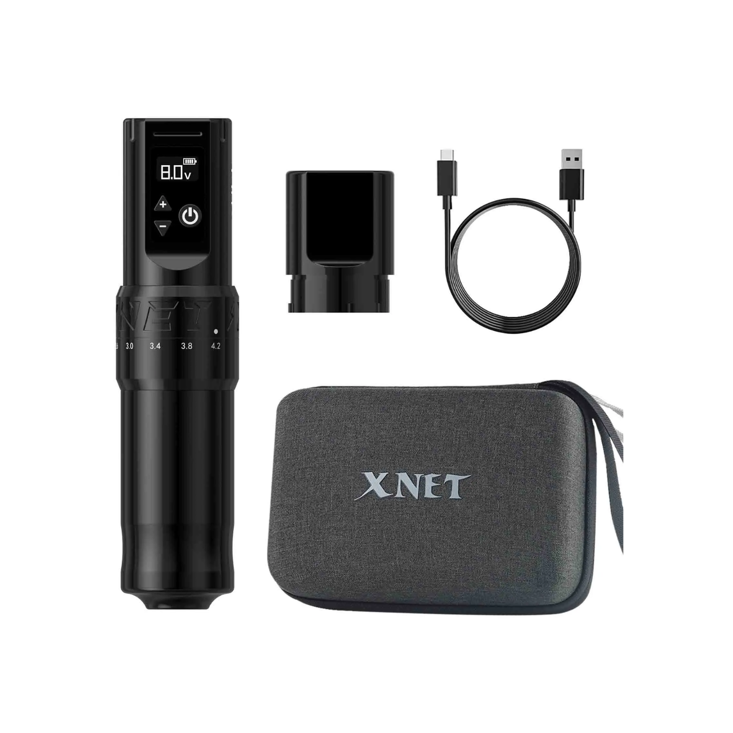 Cordless Tattoo Machine Pen LCD Battery Adjustable Stroke