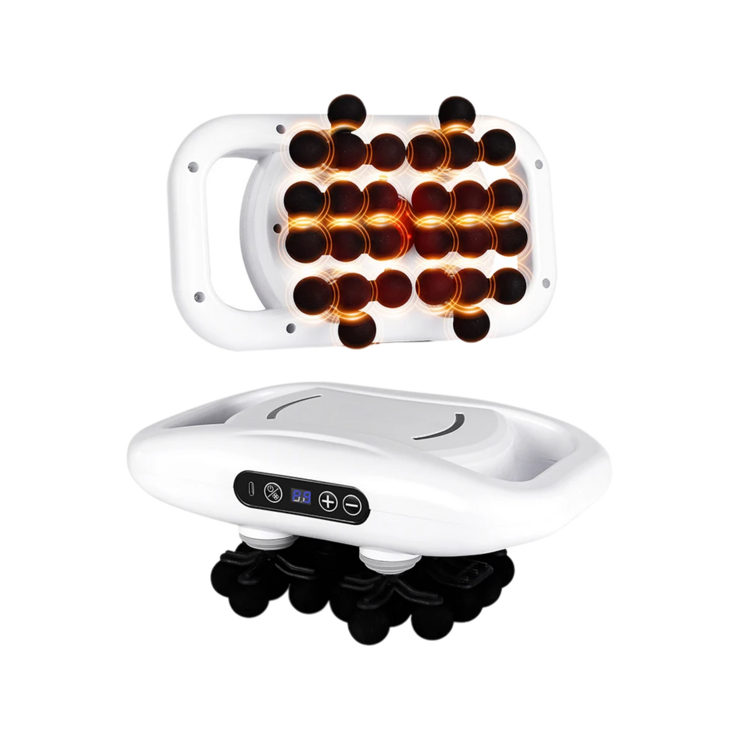 White 28 Head Body Massage Gun with High Frequency Vibration