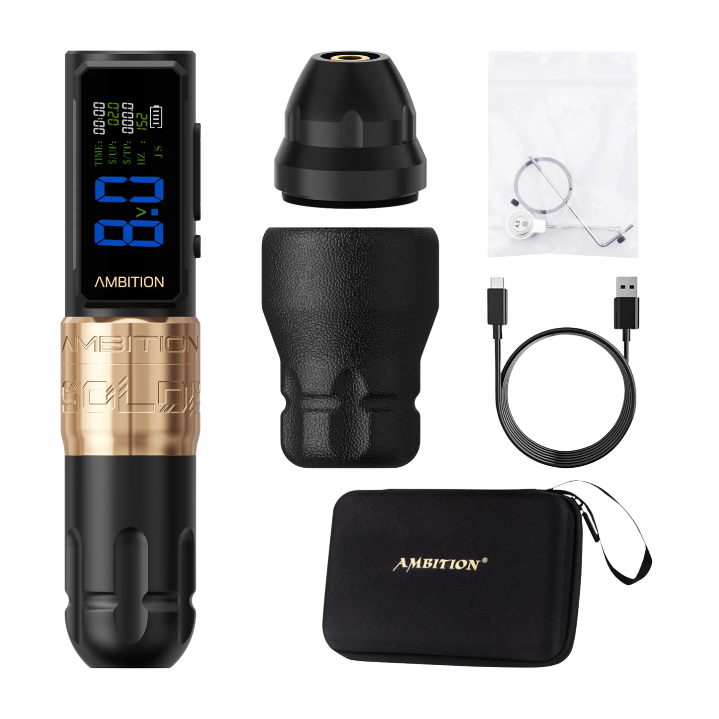Professional Brushless Tattoo Pen Gold 2400mAh